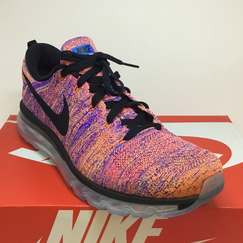 Nike Flyknit Air Max Blue/Cncrd-Crimson-Black - Picture 6 of 8